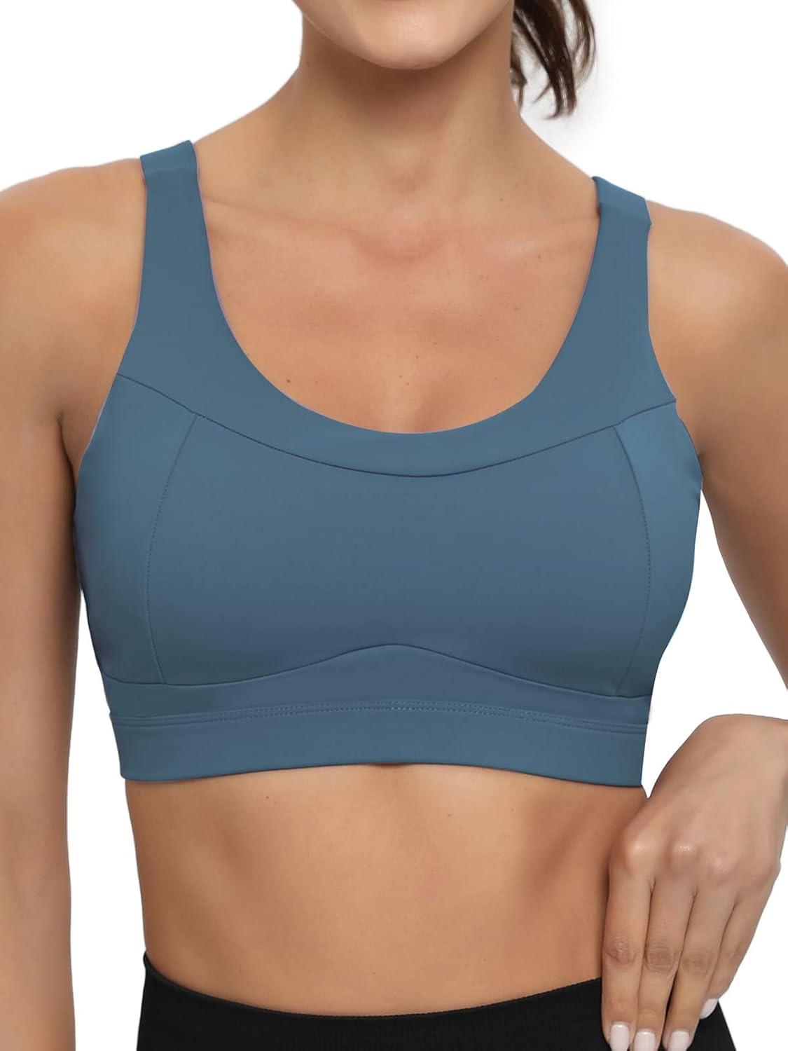 High Impact Sports Bras for Women,Racerback Running Bra Workout Crop Tank Tops Longline Sports Bra Push up