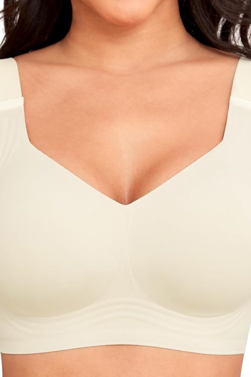 Women Wirefree Bras for Women Full Coverage No Underwire Everyday Bras Comfortable Wireless Padded Bras