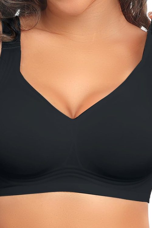 Womens Seamless Wireless Supportive Bra Push Up Comfort Soft No Underwire Full Coverage T-Shirt Bra