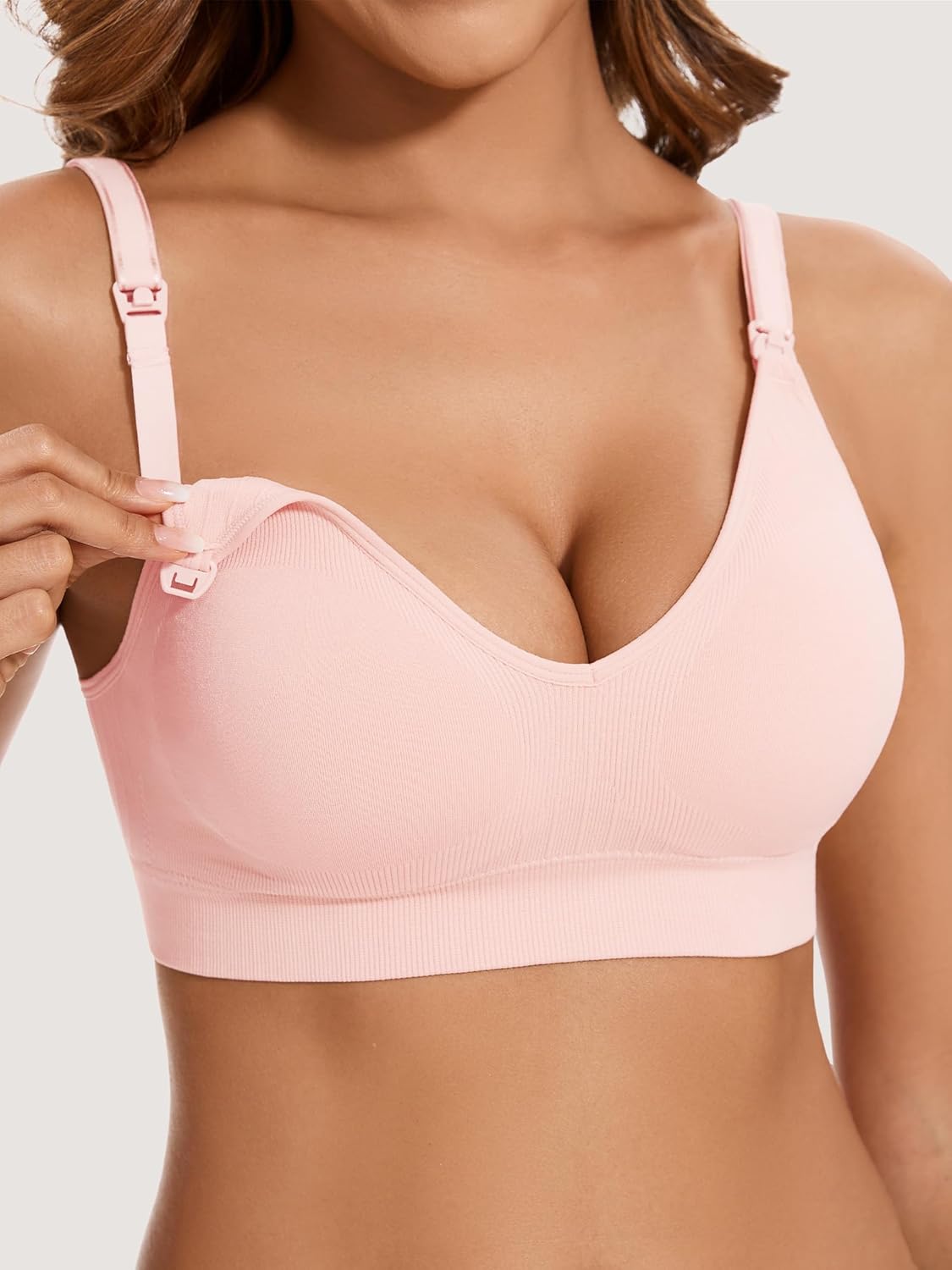 Nursing Bras for Breastfeeding Women Maternity Bras Seamless Wireless Pregnancy Sleep Bra with Bra Extenders - Image 2