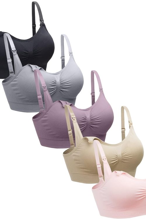 5PACK Nursing Bra Wireless Bra Women's Sleeping Maternity Bra Breastfeeding Bra