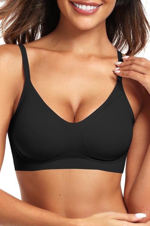 Womens Seamless Bra No Underwire Comfort Push Up Bras Buttery Soft Wireless Full Coverage Sport Everyday Bra