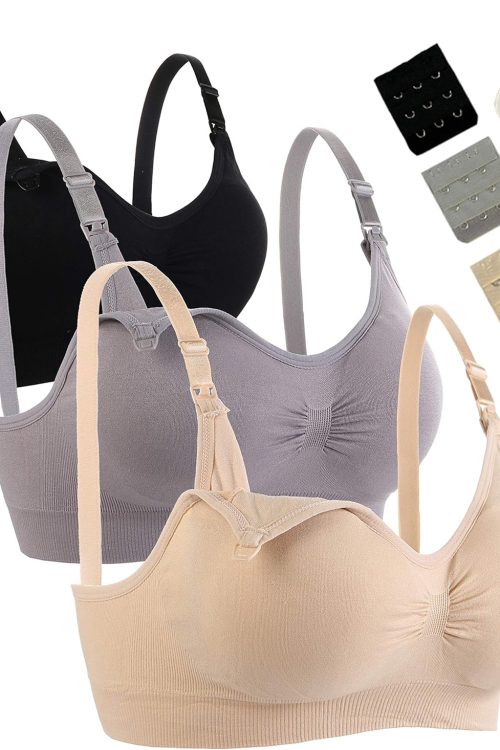 3 Pack Nursing Bra for Woman, Seamless Breastfeeding Bras